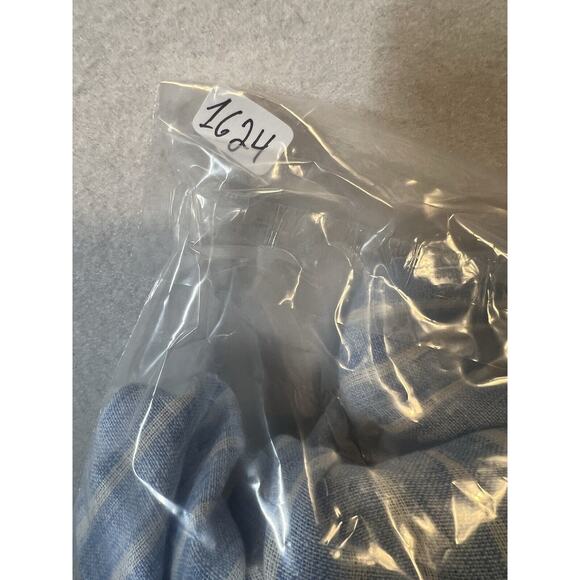 Zara Striped Baby Doll Top Ruffled Embroidered Cami Light Blue White Size Medium - Picture 11 of 11